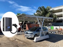 New upgraded solar power charging pile