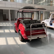 Classical red luxury 6-seat vintage electric sightseeing car