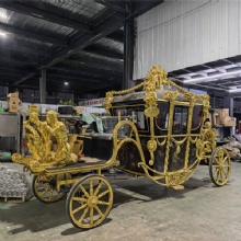 Luxury gold foil European electric carriage