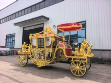 Luxury gold foil European electric carriage