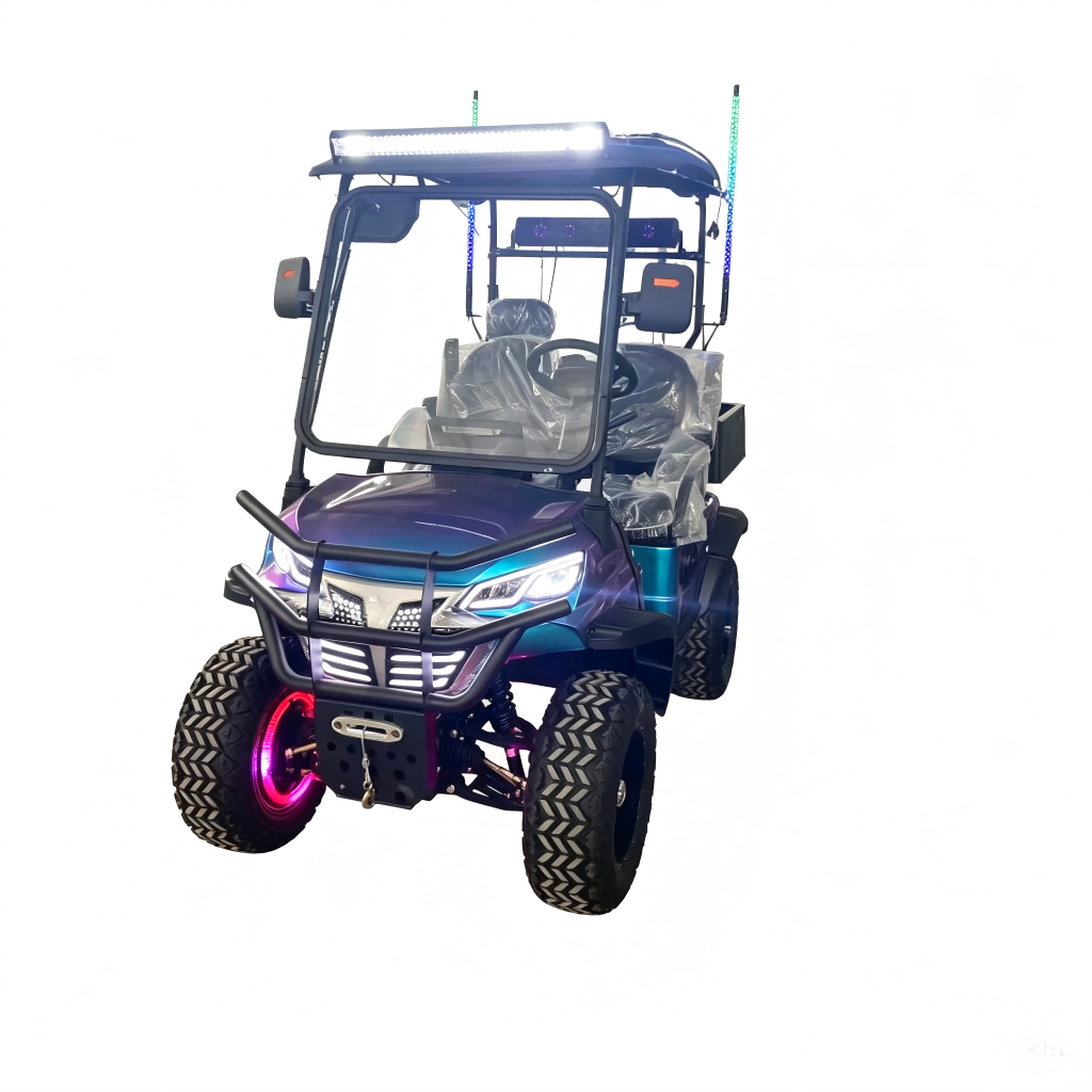 Chameleon Color 2 Seater Lifted off-Road Electric Golf Cart