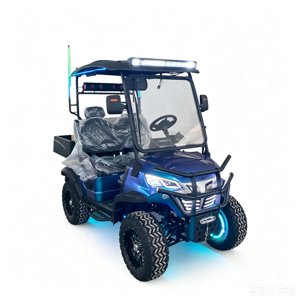 TWO-Seater High Clearance Chameleon paint electric golf cart