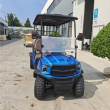 Model F 4 Passenger Electric Golf Buggy, Custom Color Logo LED Headlight Low Speed Golf Cart
