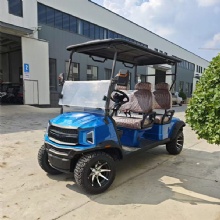 Model F 4 Passenger Electric Golf Buggy, Custom Color Logo LED Headlight Low Speed Golf Cart